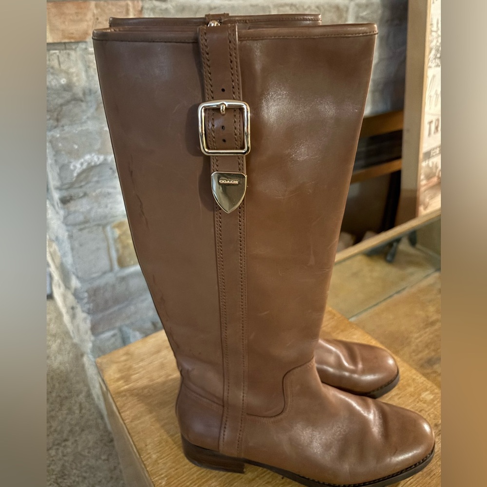 Coach Brown Leather Knee-High Boots
